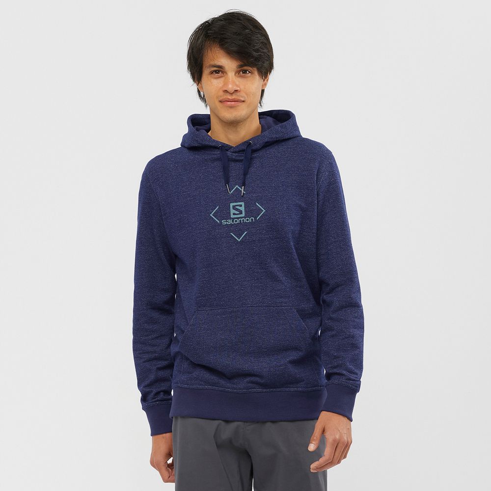 Capa Intermedia Salomon Hombre Azul Marino - Salomon Argentina SHIFT HOODIE M,521096-BWP